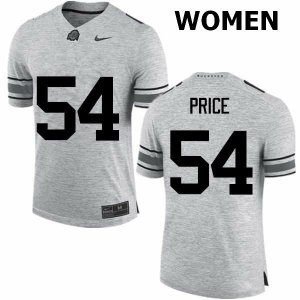 Women's Ohio State Buckeyes #54 Billy Price Gray Nike NCAA College Football Jersey Super Deals OSY0144TI